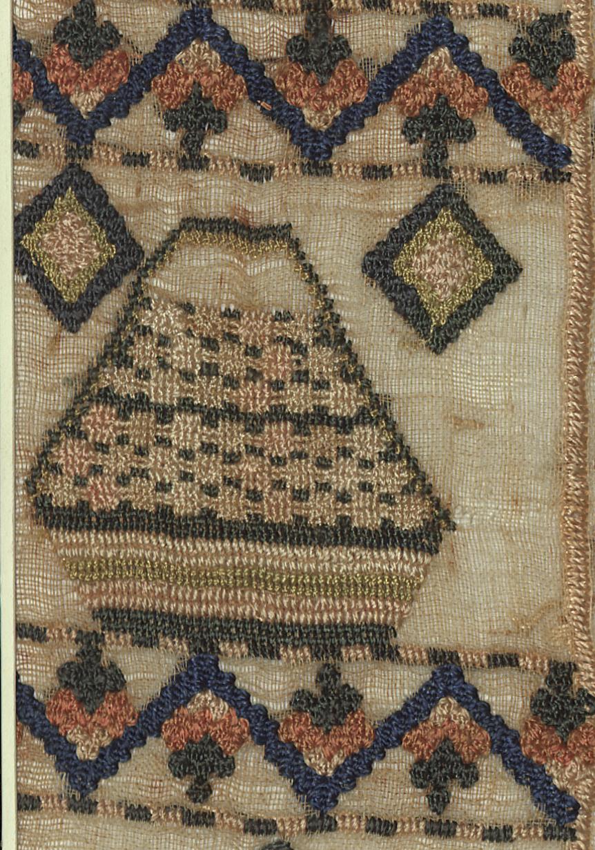1957.0671 A Needlework Sampler, Detail 12