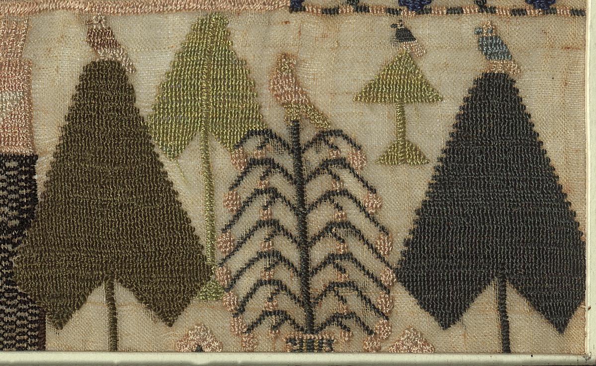 1957.0671 A Needlework Sampler, Detail 16
