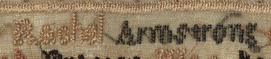 1957.0671 A Needlework Sampler, Detail 18