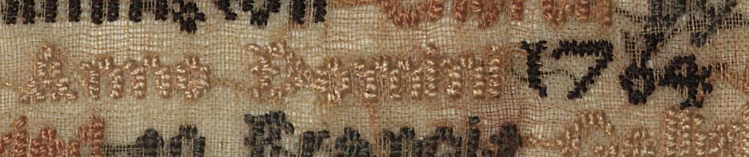1957.0671 A Needlework Sampler, Detail 21