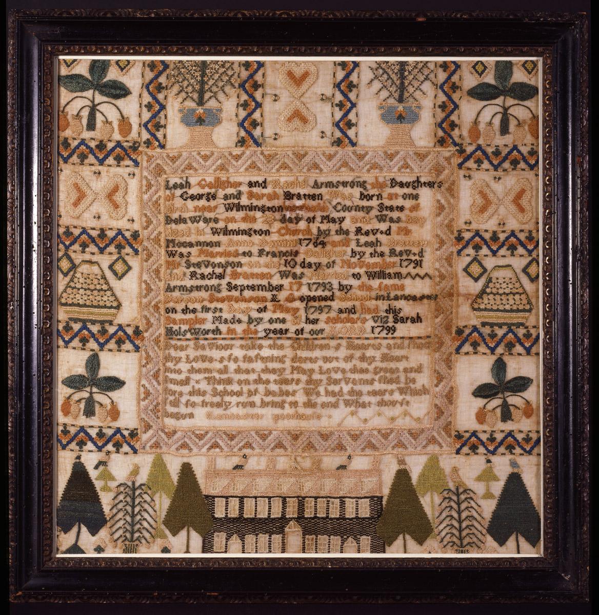 1957.0671 A, B Sampler and Frame