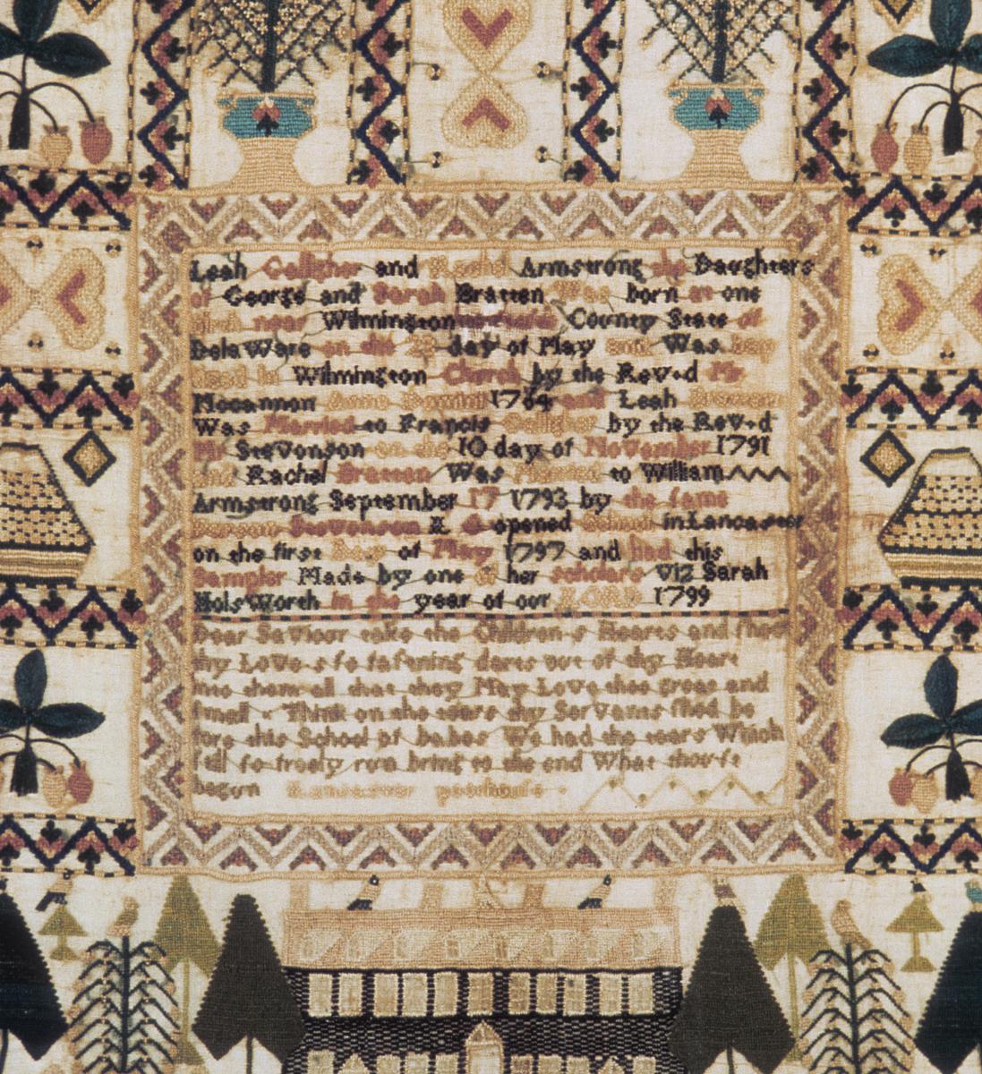 1957.0671 A Sampler, Detail
