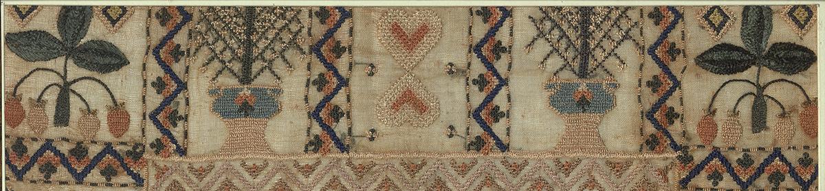 1957.0671 A Needlework Sampler, Detail 4