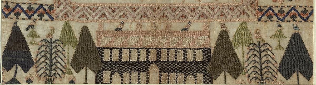 1957.0671 A Needlework Sampler, Detail 7