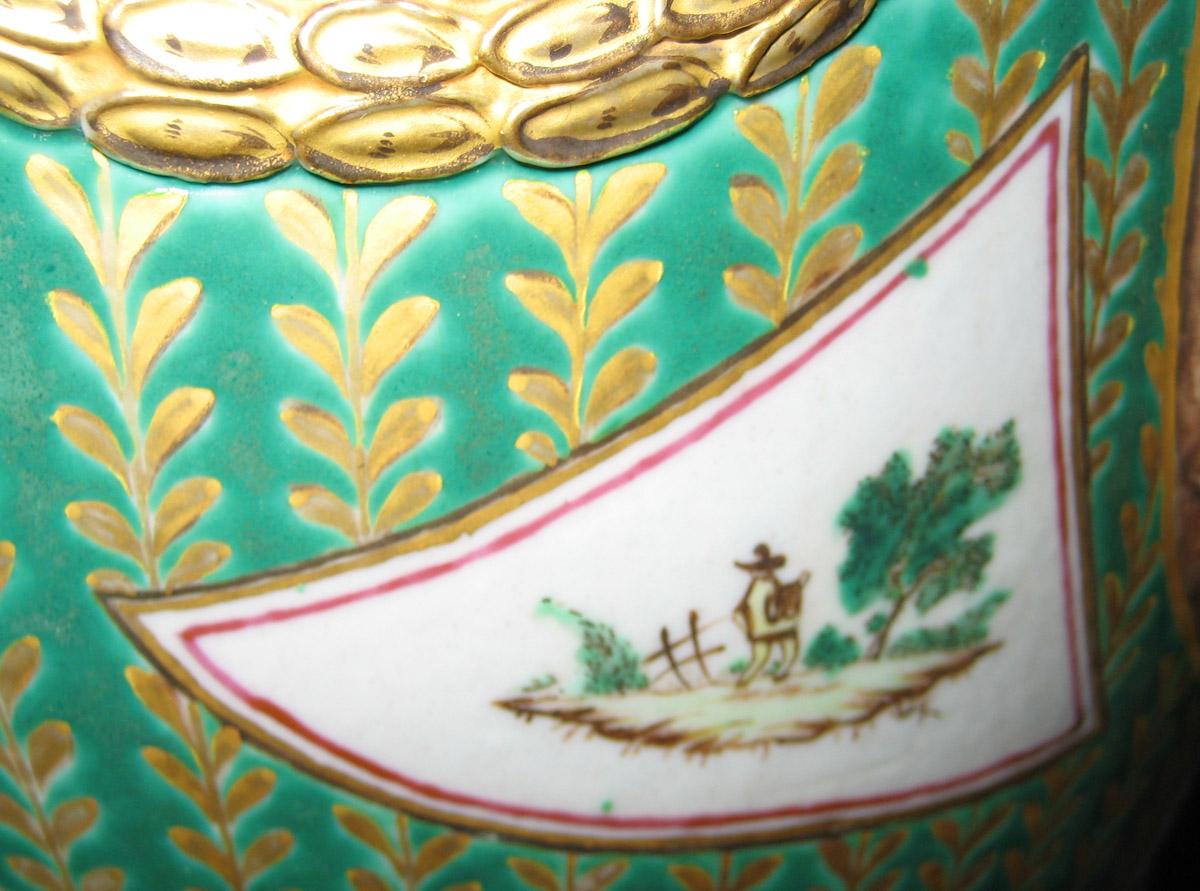 1970.0786.001 A, B Porcelain Urn detail 4