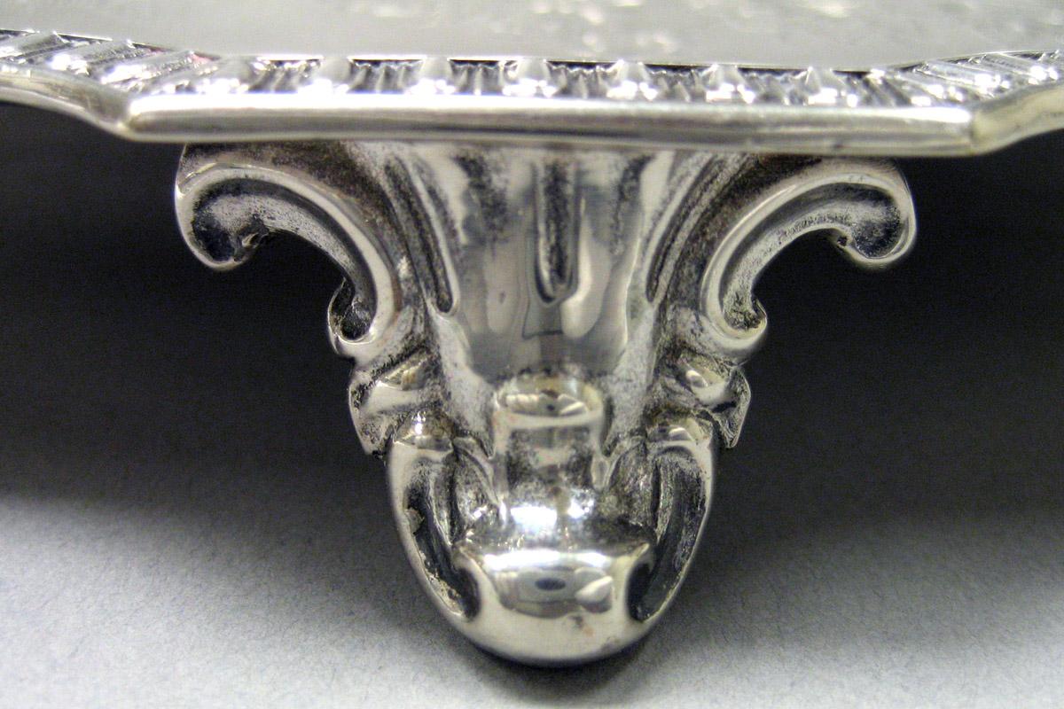 1970.1046.002 Silver Teapot Stand detail foot