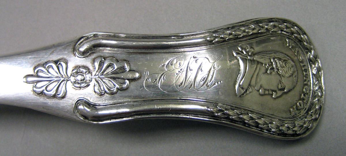 1970.1097 Silver Ladle engraving