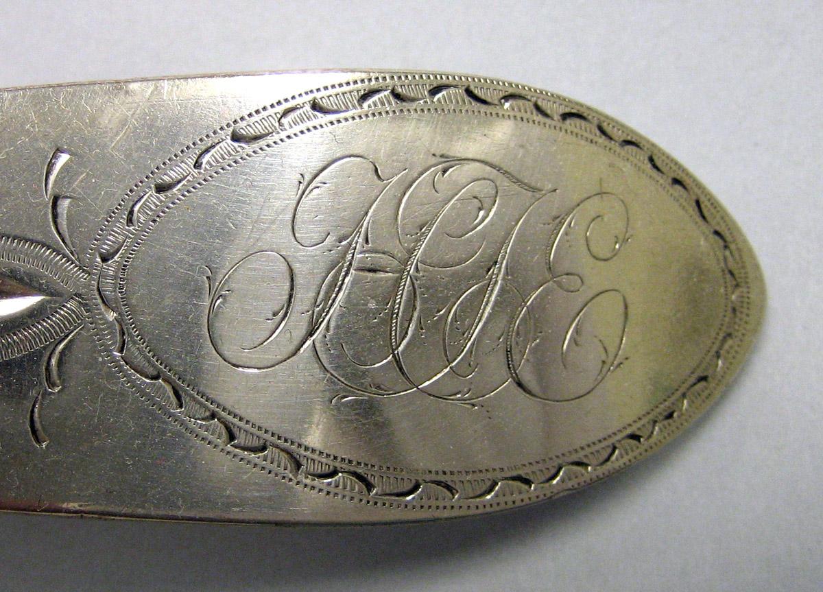 1970.1099 Silver Ladle engraving