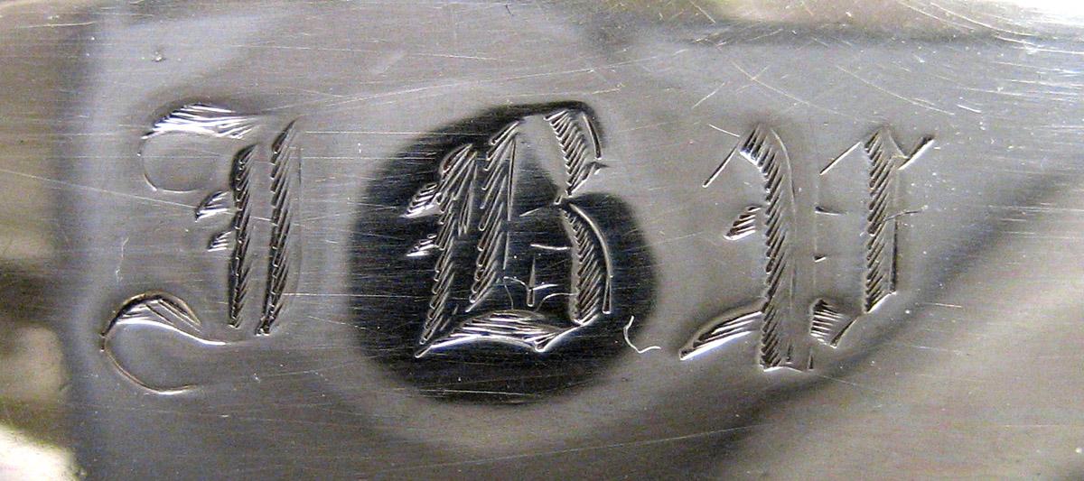 1970.1119.003 Silver Salt Cellar engraving