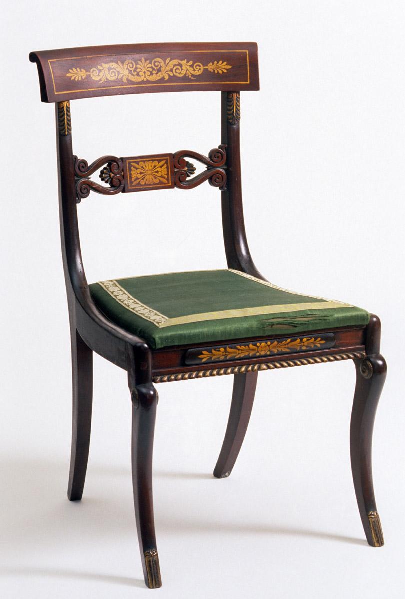 1957.0741.001 Side chair and 1984.0622.002 slip seat view 3