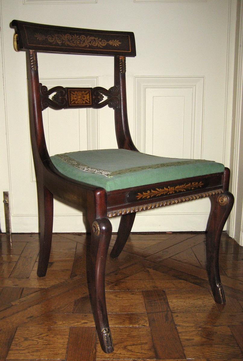 1957.0741.002 Side chair and 1984.0622.004 slip seat view 1
