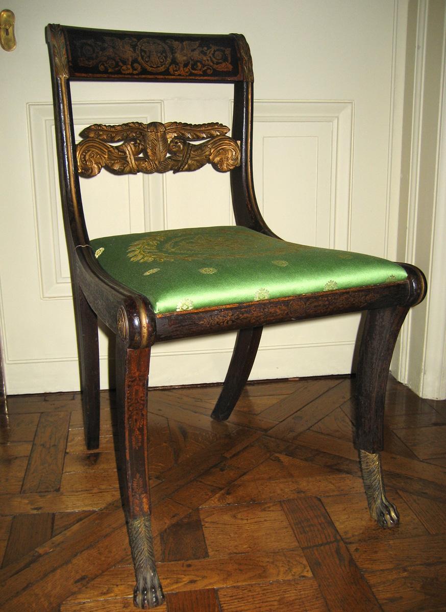 1957.0742.001 Side chair and 1984.0623.001 slip seat view 1