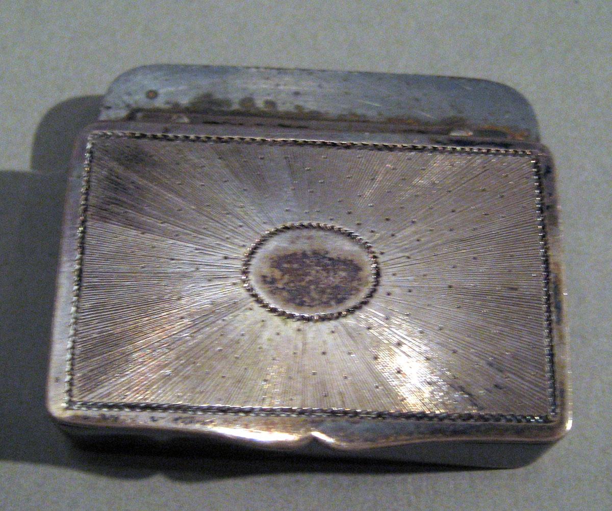 1970.1230 A Silver Flint Box underside