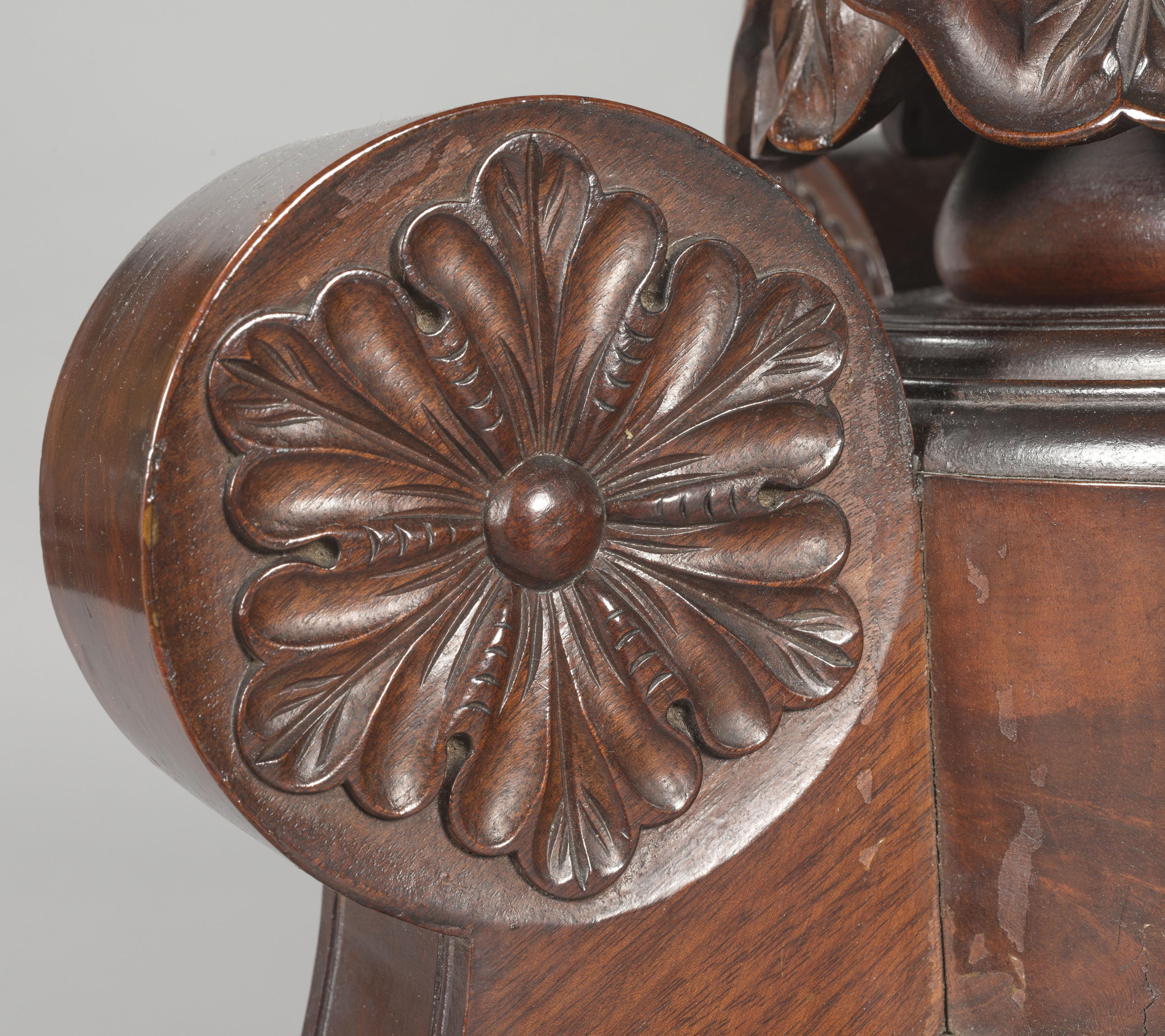 1957.0761 Table, Center Table (detail floral carving)