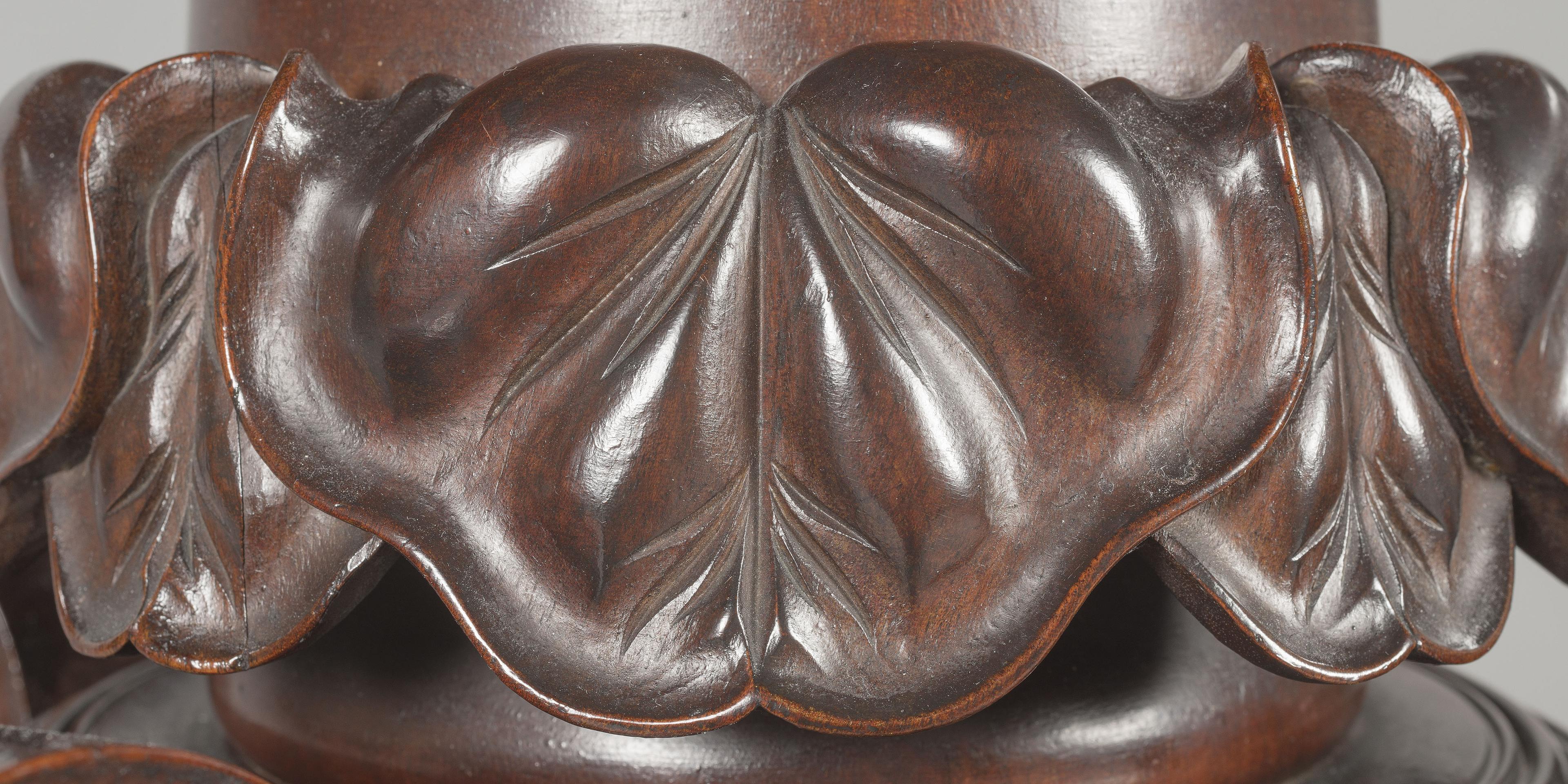 1957.0761 Table, Center Table (detail carving on center column)