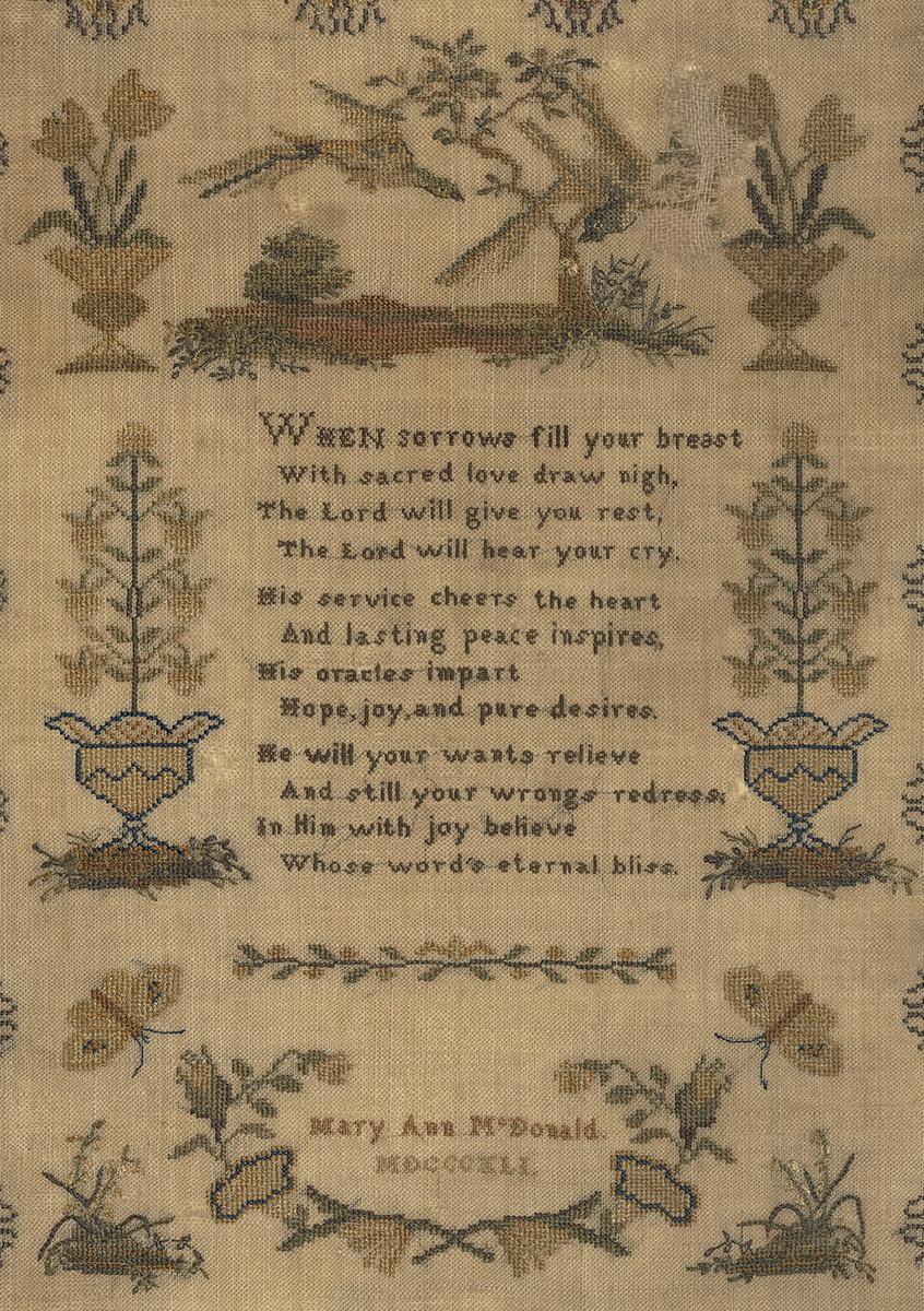 1970.1401 A Sampler, Detail