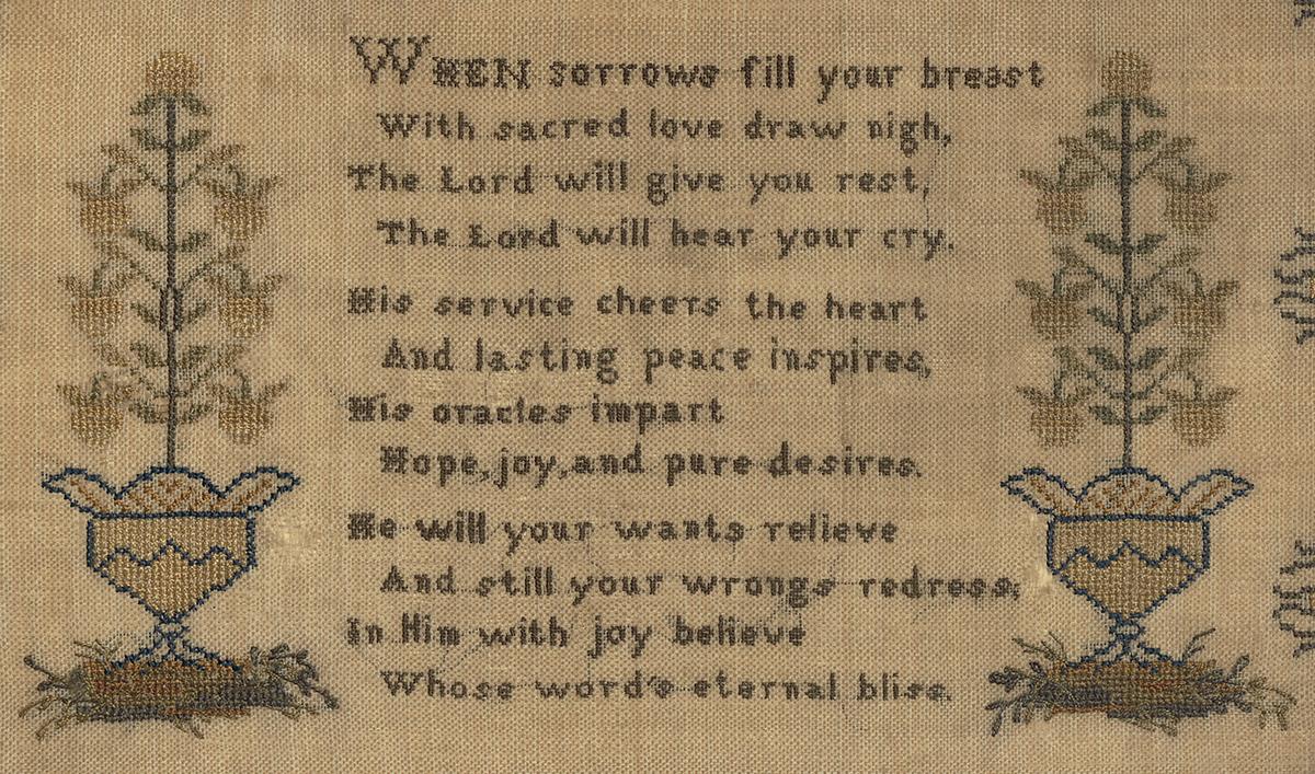 1970.1401 A Sampler, Detail 3