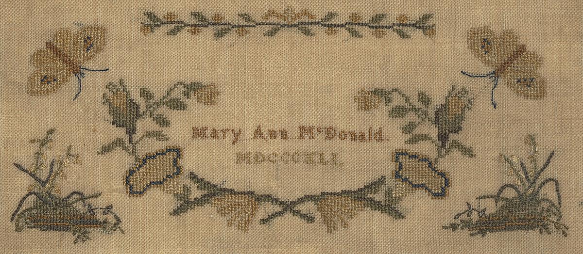 1970.1401 A Sampler, Detail 4