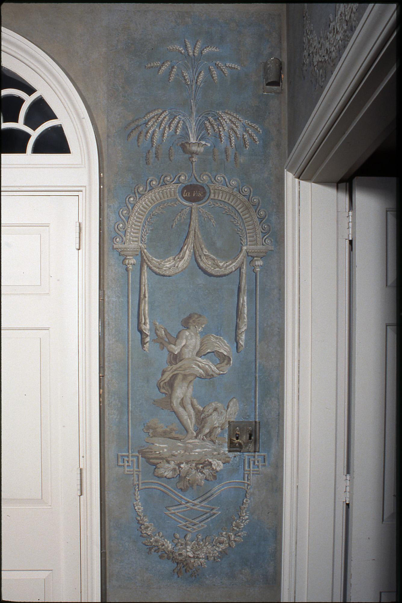 1970.1431.002 Wall covering, wallpaper depicting sight