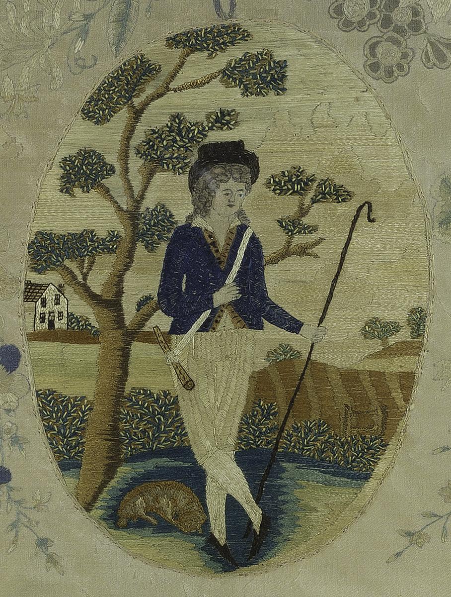 1957.0785 A Needlework Picture, Detail 12