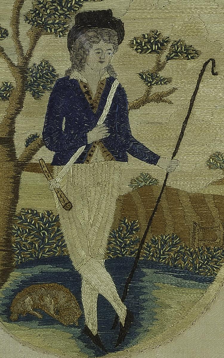 1957.0785 A Needlework Picture, Detail 13