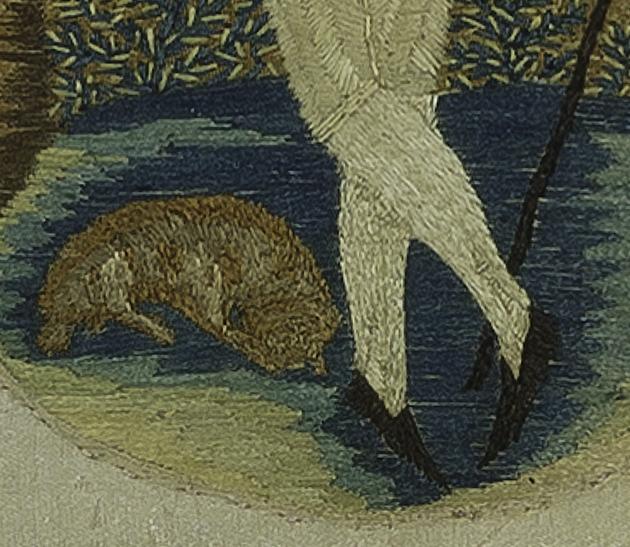 1957.0785 A Needlework Picture, Detail 16