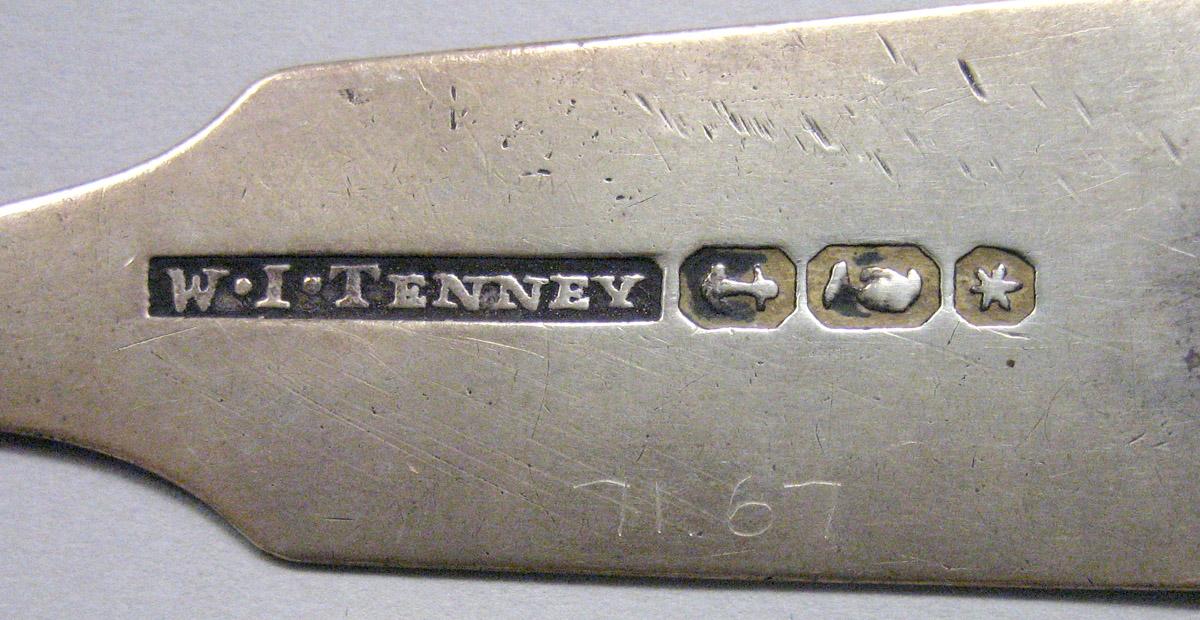1971.0067 Silver Spoon mark and inscription
