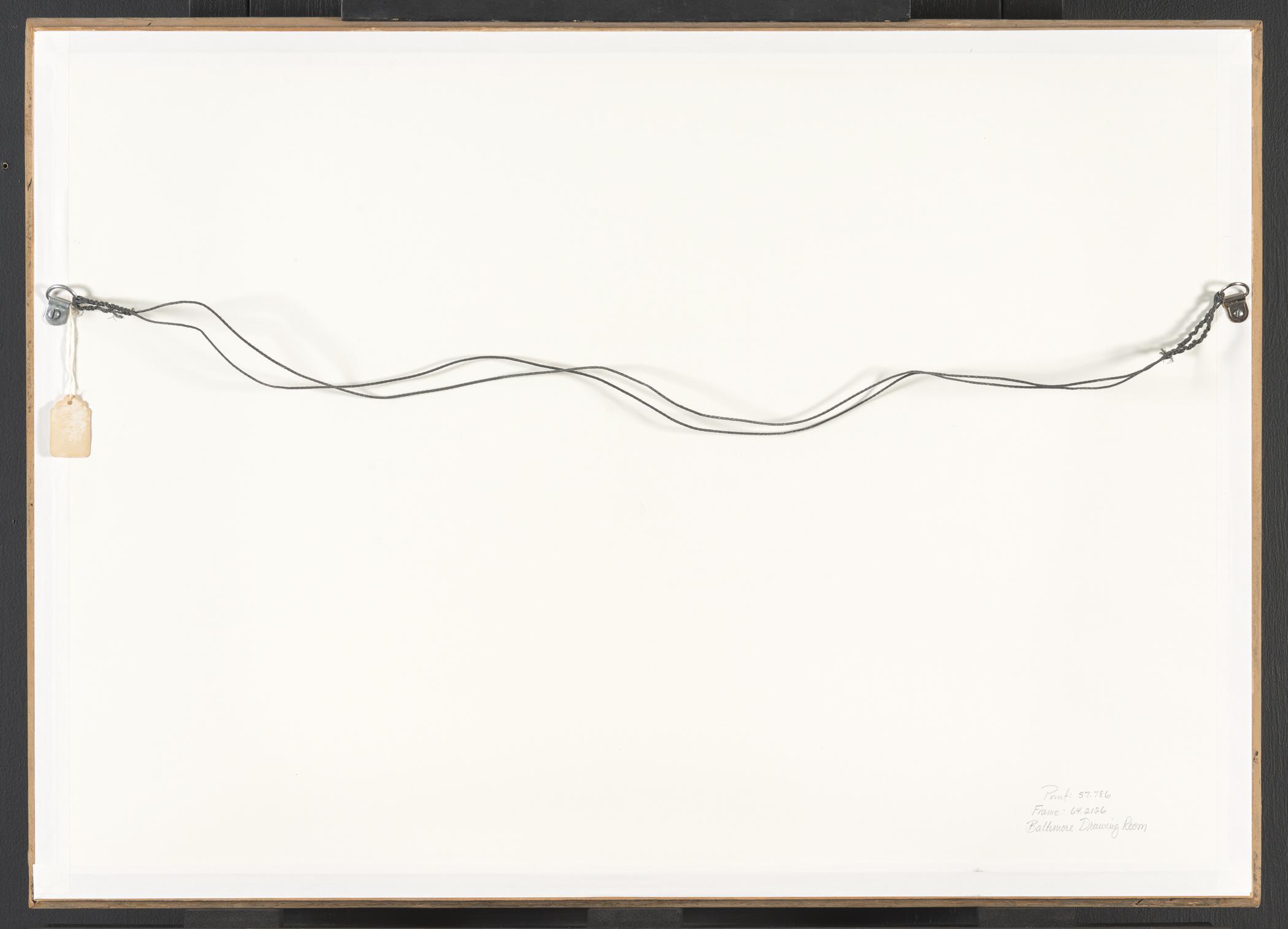1957.0786 A Drawing, 1964.2126 Frame, view 2, reverse