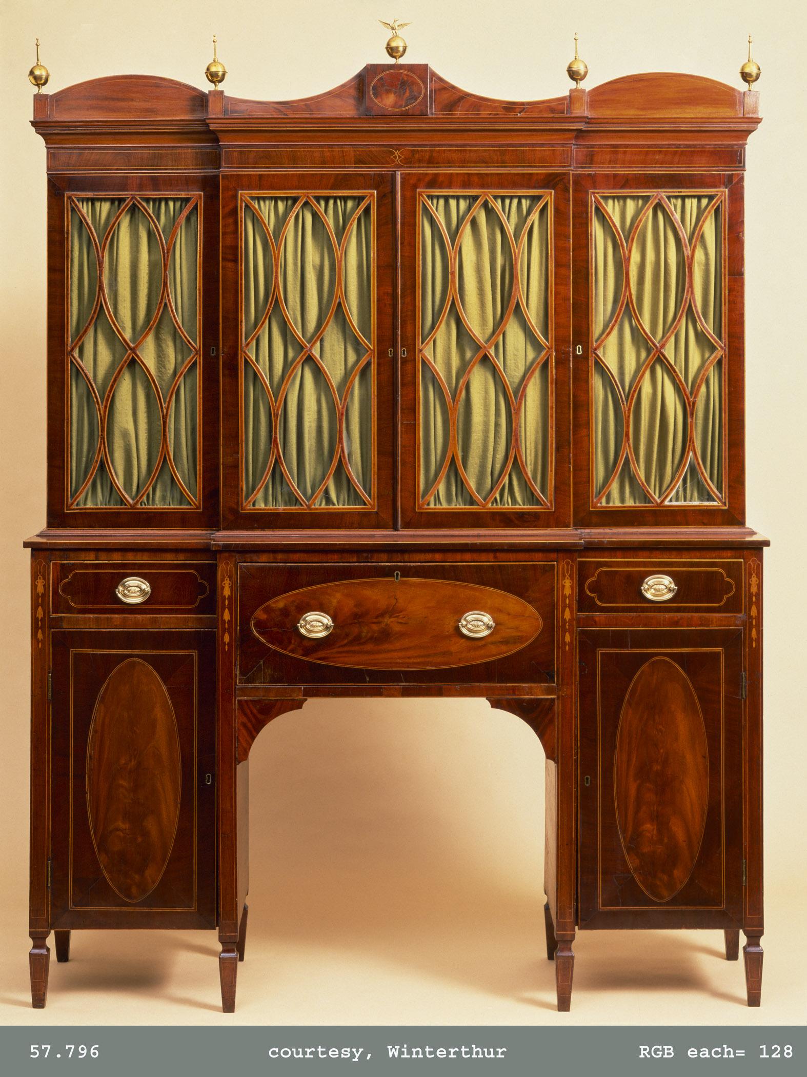 1957.0796 Secretary and bookcase, Gentleman's secretary