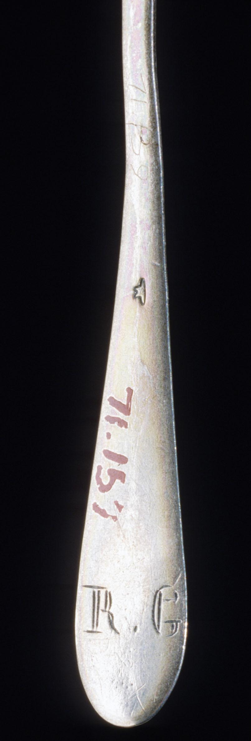 1971.0159 Spoon, Teaspoon, detail 1