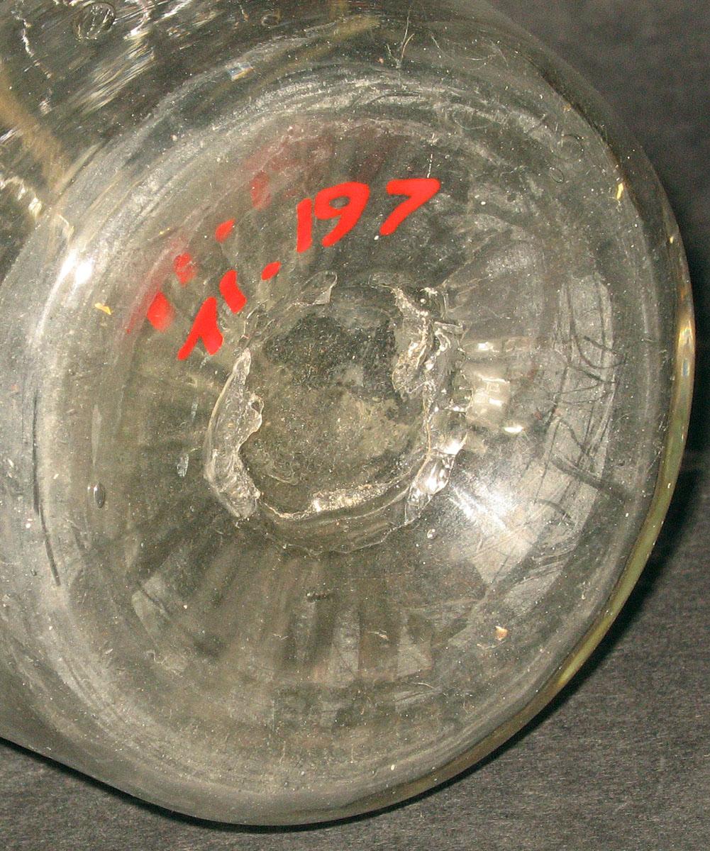 1971.0197 Glass cruet (underside)