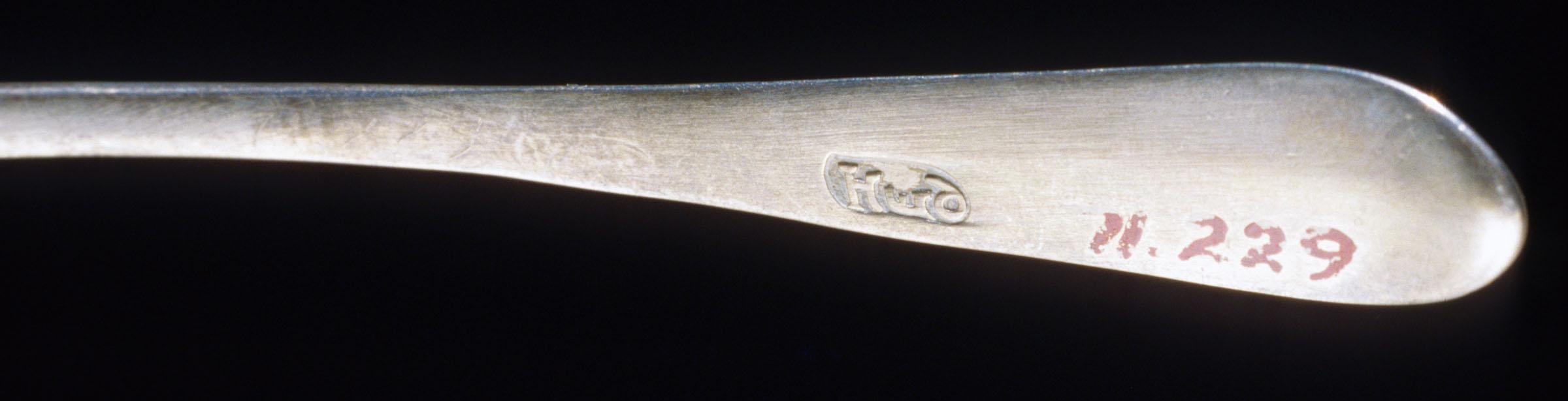 1971.0229 Spoon, Teaspoon, detail 1