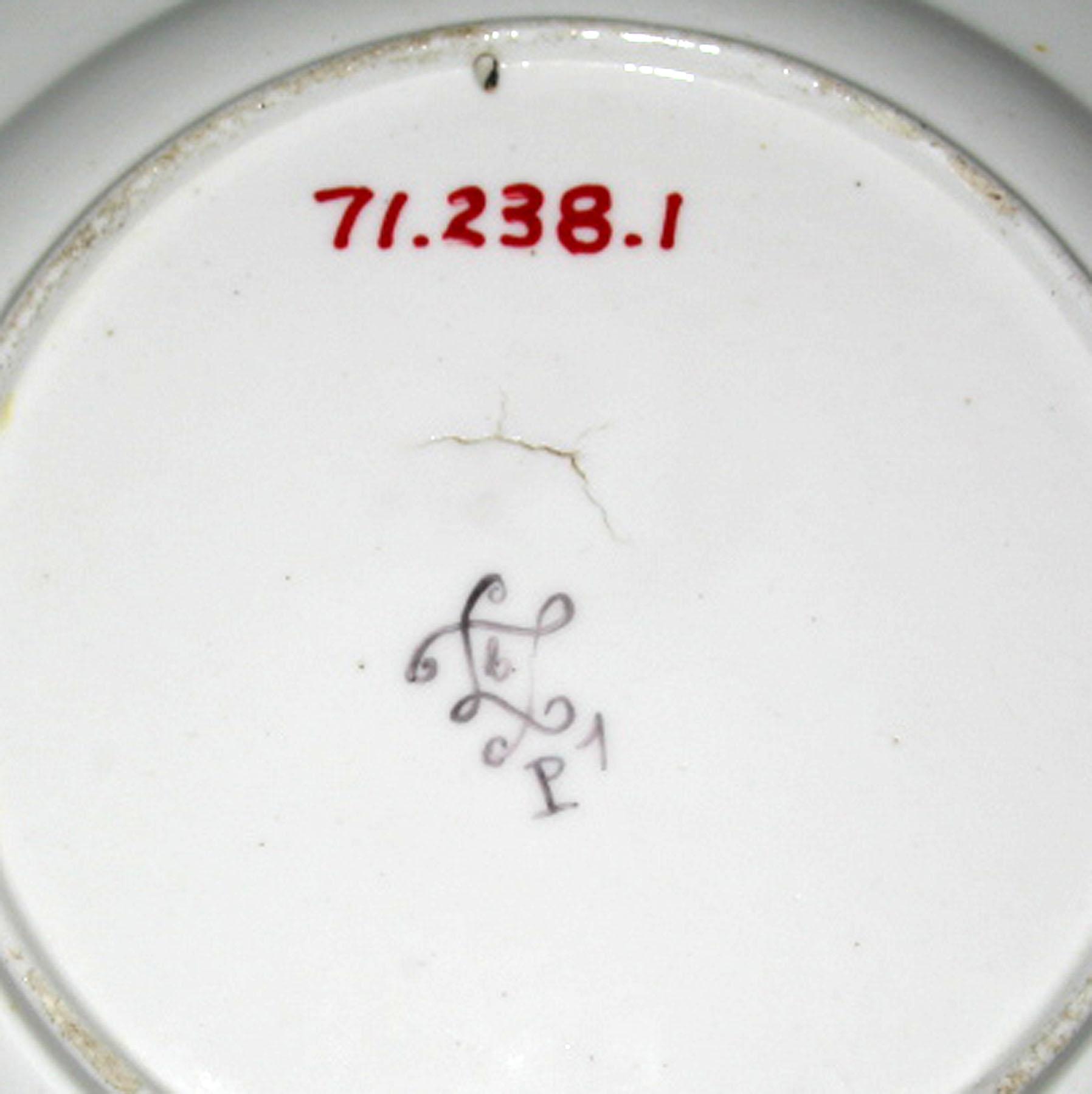 1971.0238.001 Sevres porcelain plate (underside)