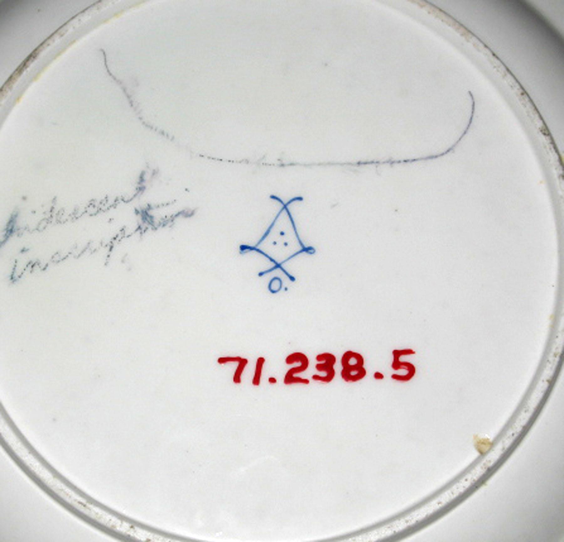 1971.0238.005 Sevres porcelain plate (underside)