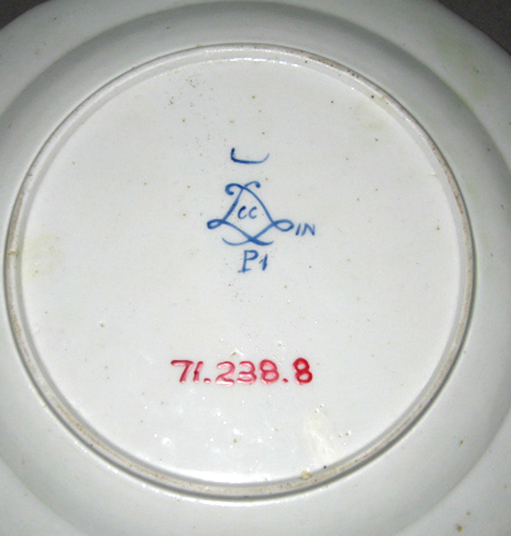 1971.0238.008 Sevres porcelain plate (underside)