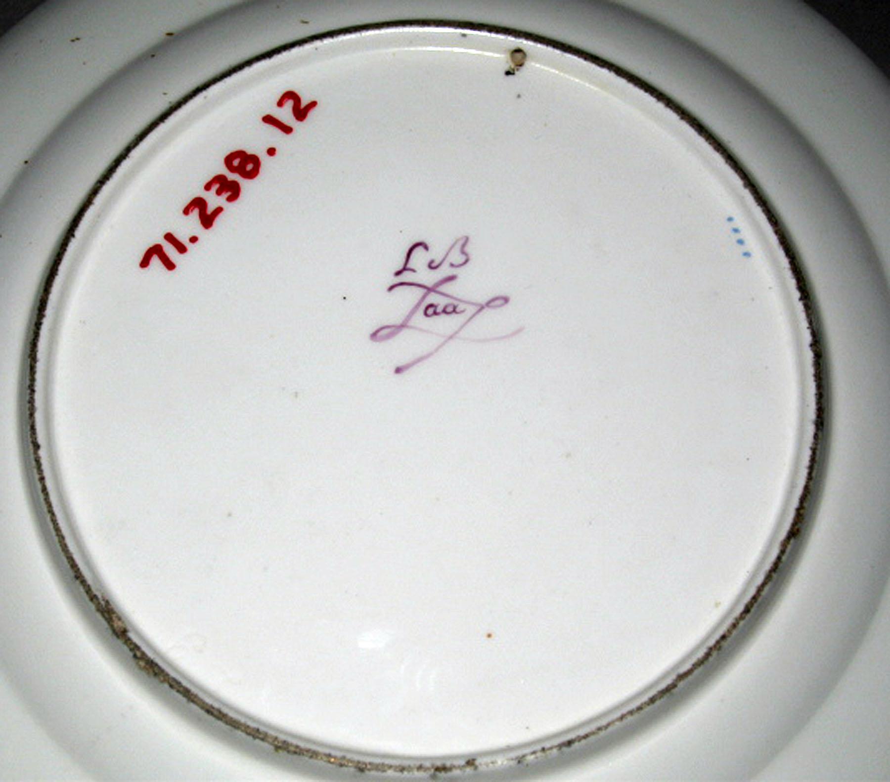 1971.0238.012 Sevres porcelain plate (underside)