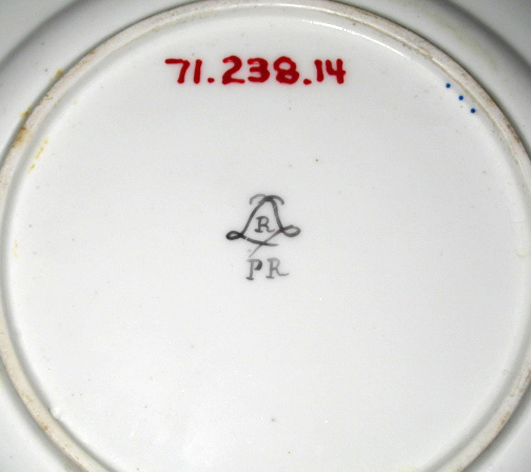 1971.0238.014 Sevres porcelain plate (underside)