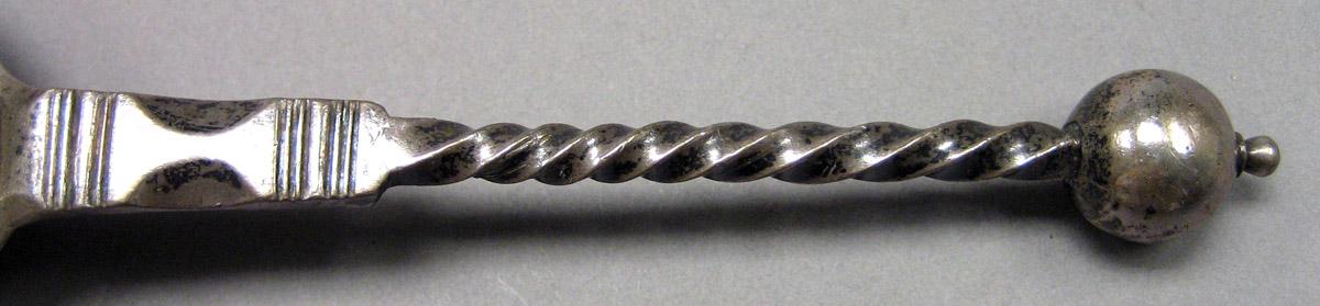1971.0251 Silver Spoon handle detail