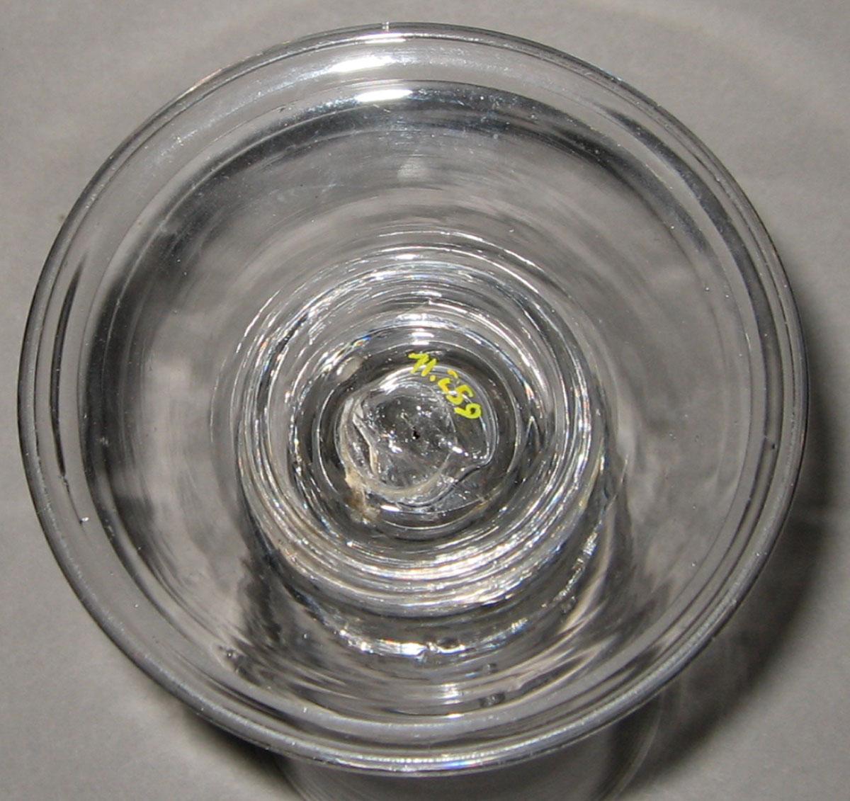 1971.0259 Glass wine glass (underside)