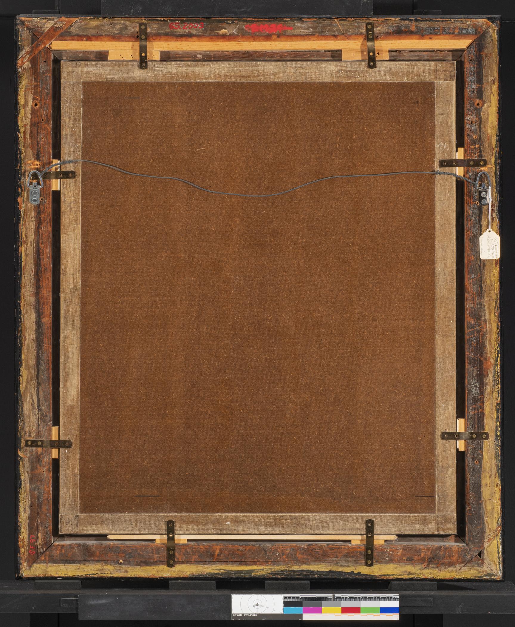 1971.0278 A Painting, 1965.2003 Frame, view 2, reverse