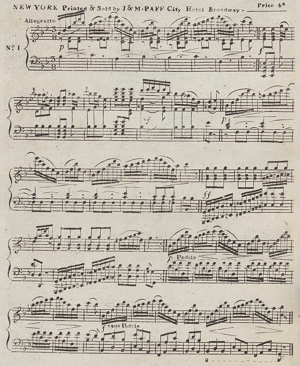 1971.0280 Sheet Music Page 1, Detail
