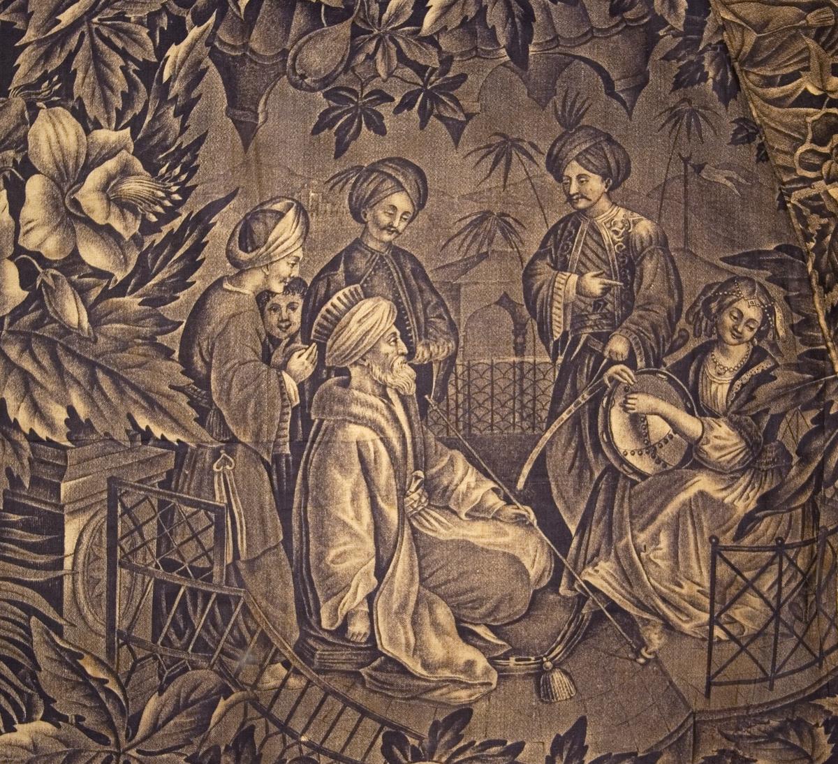 T168 Textile, printed, partial design repeat 2