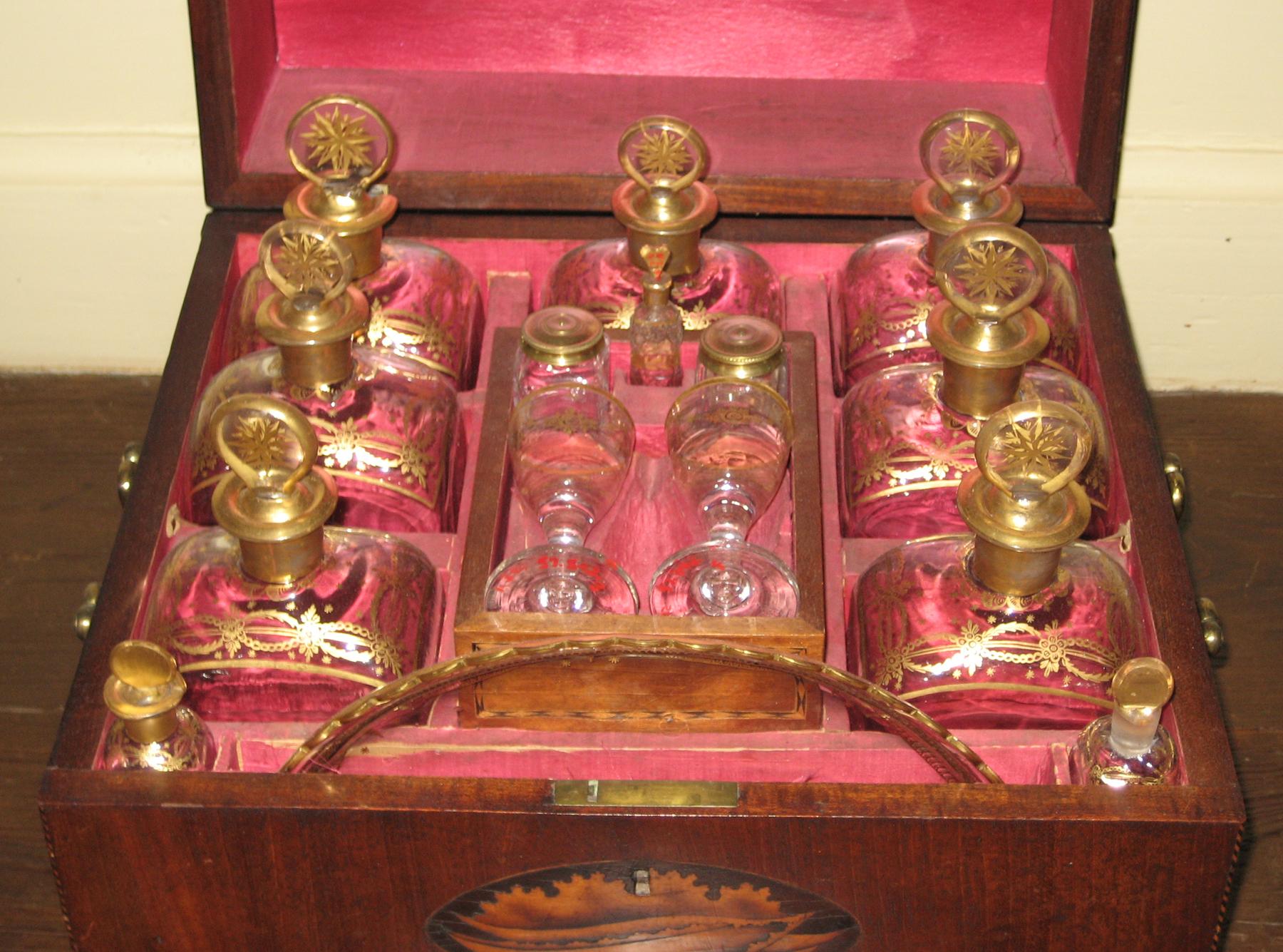 1957.0842 A-V Bottle chest or case (detail)