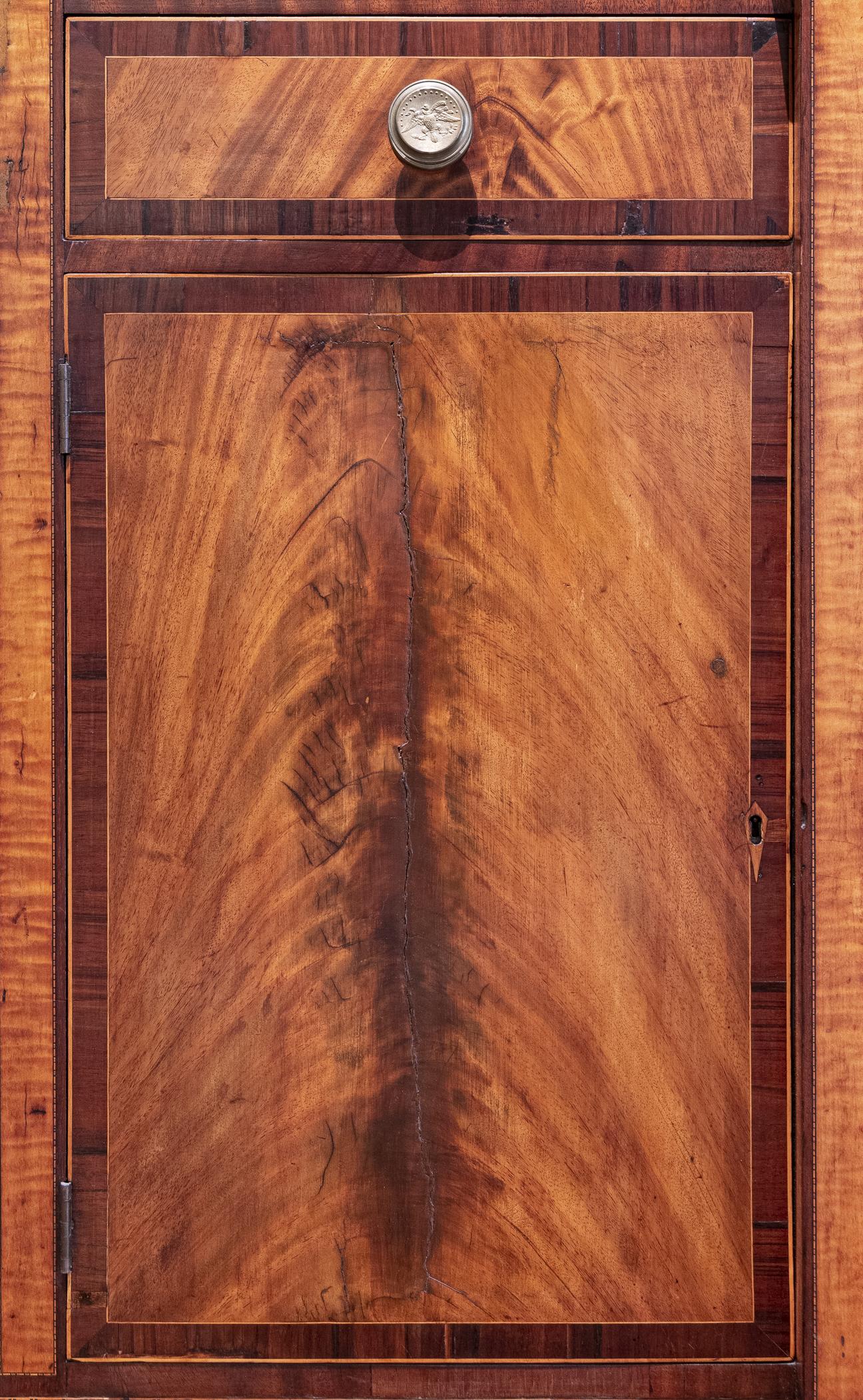 1957.0845 Secretary and bookcase, detail 2