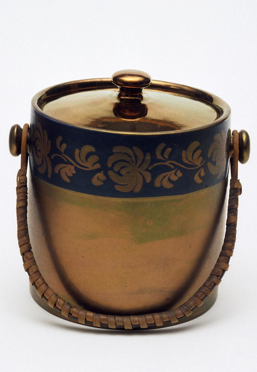1972.0018 A, B Lusterware canister
