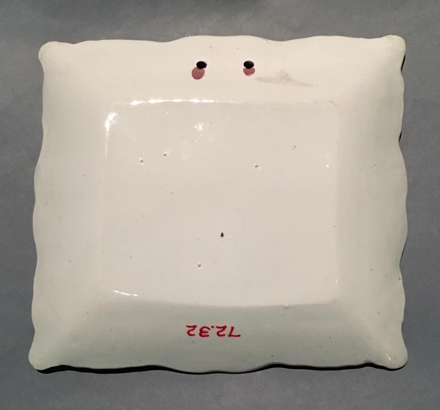 1972.0032 Lusterware Wall Plaque, underside