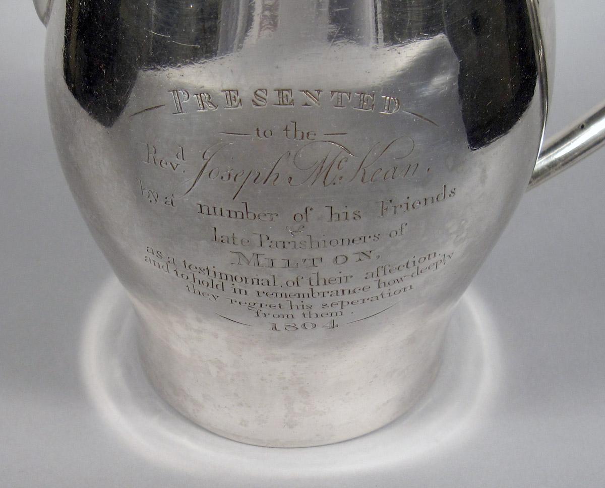 1957.0858 Silver Pitcher engraving