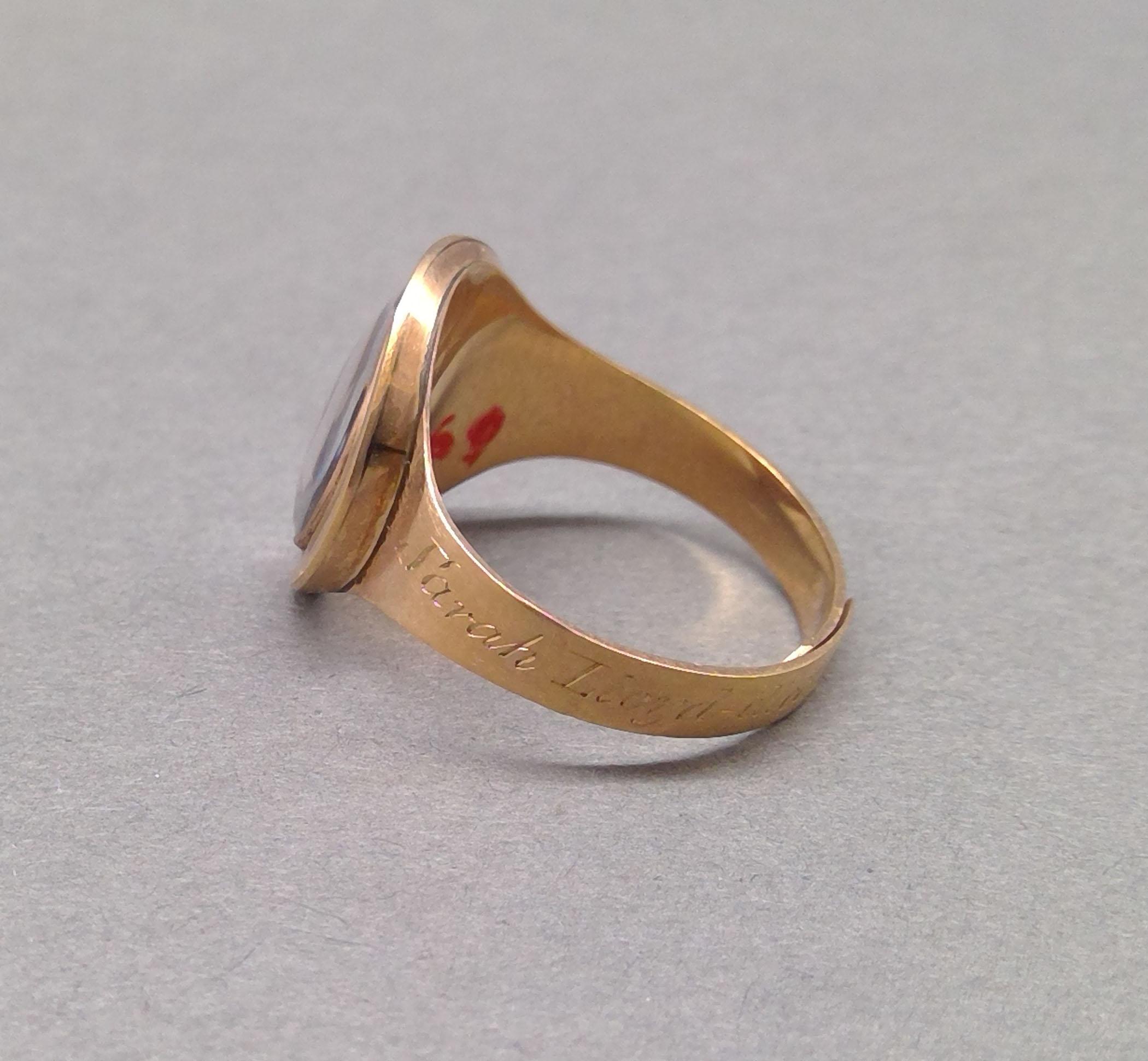 1972.0069 Ring (finger), Mourning ring, view 2
