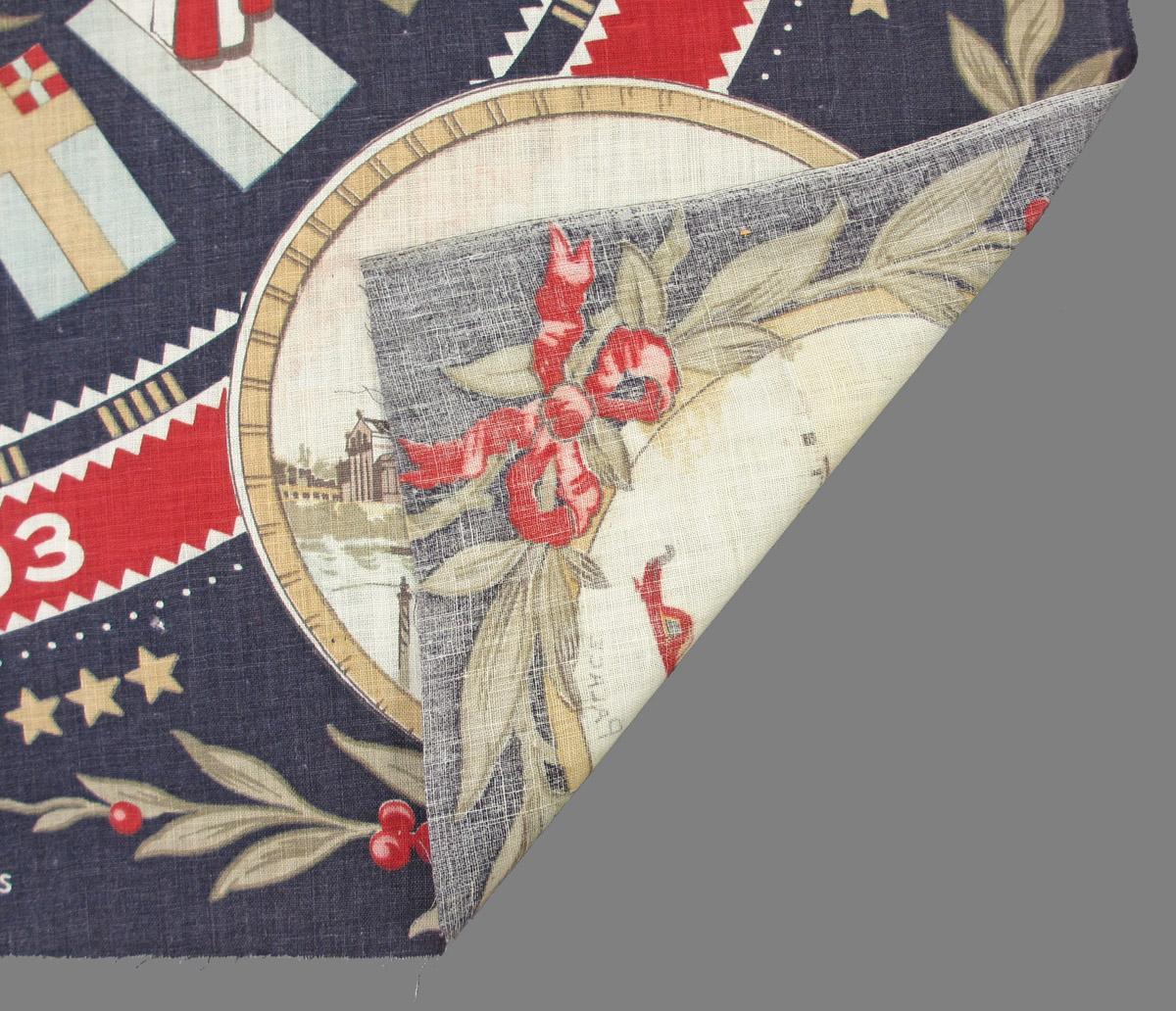 1972.0090 textile, printed folded corner
