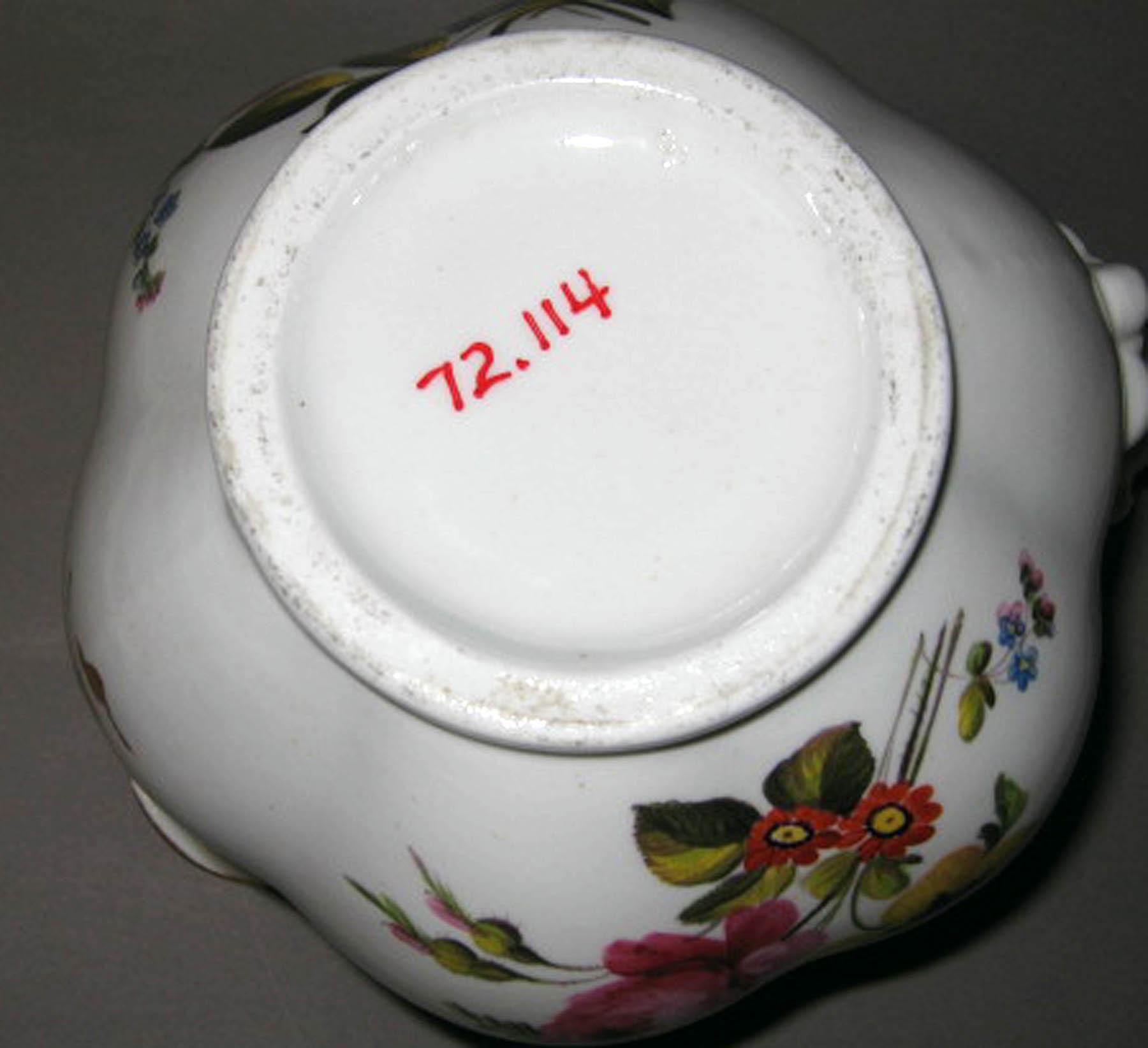1972.0114 French porcelain jug (underside)